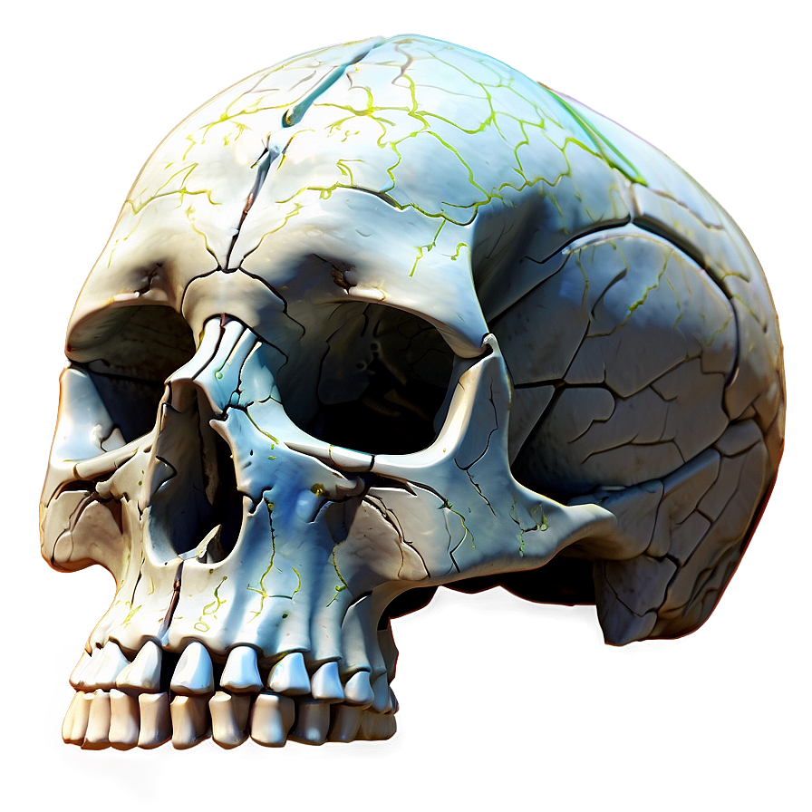 Oceanic Skull Visualization Png B