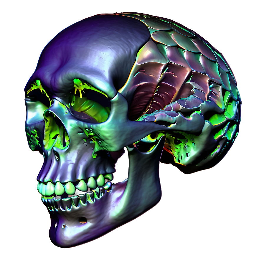 Oceanic Skull Visualization Png C