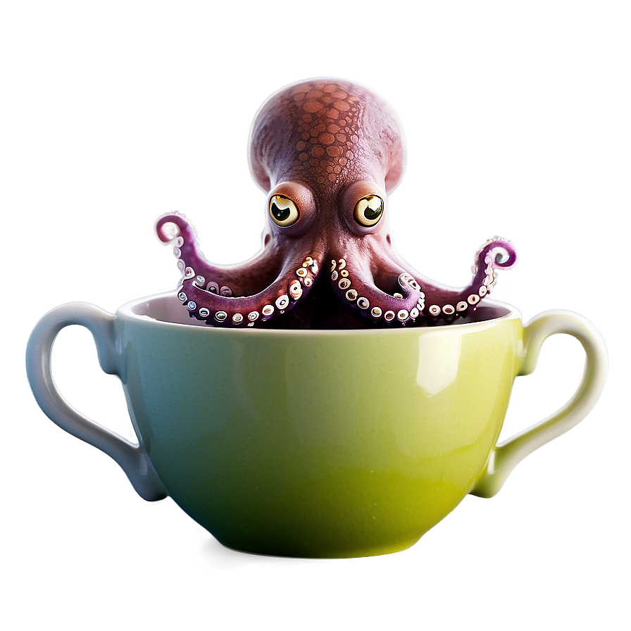 Octopus In A Tea Cup Png Anr