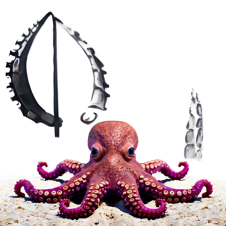 Octopus On The Beach Png Mph82