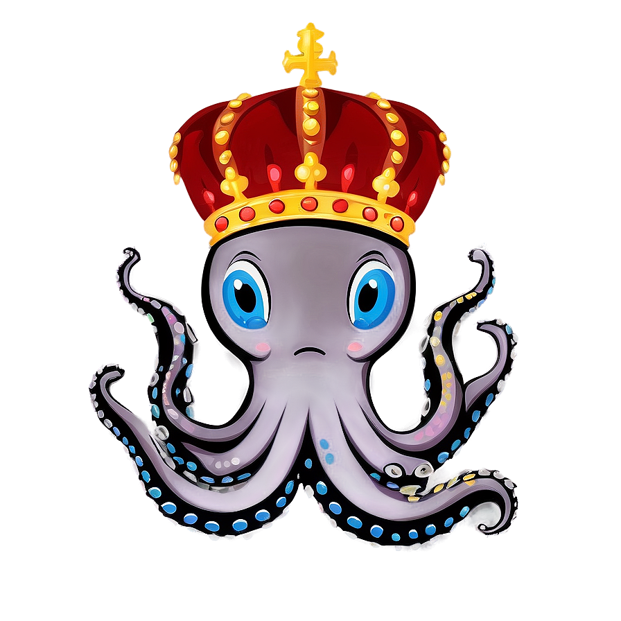 Octopus With Crown Png 05062024