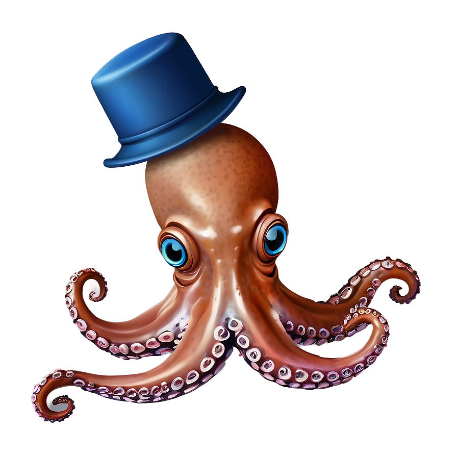 Octopus With Hat Png 05062024