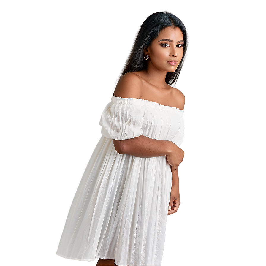 Off-shoulder White Dress Beauty Png 24