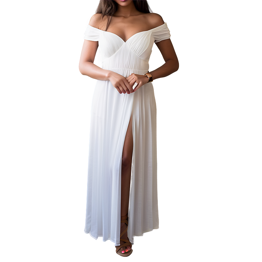 Off-shoulder White Dress Beauty Png 65