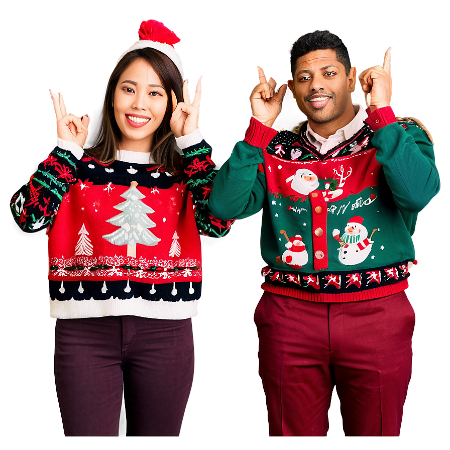 Office Party Ugly Christmas Sweater Png 94