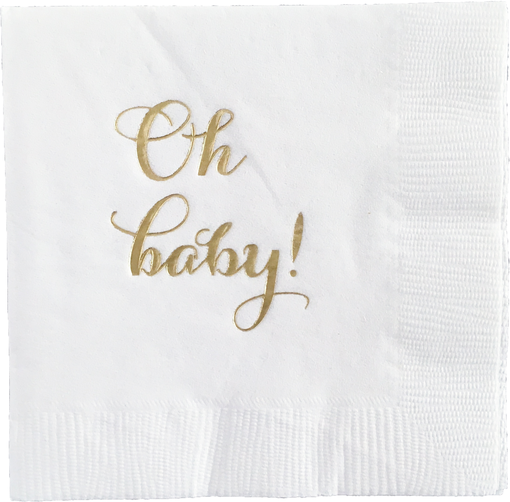 Oh Baby Golden Text Napkin