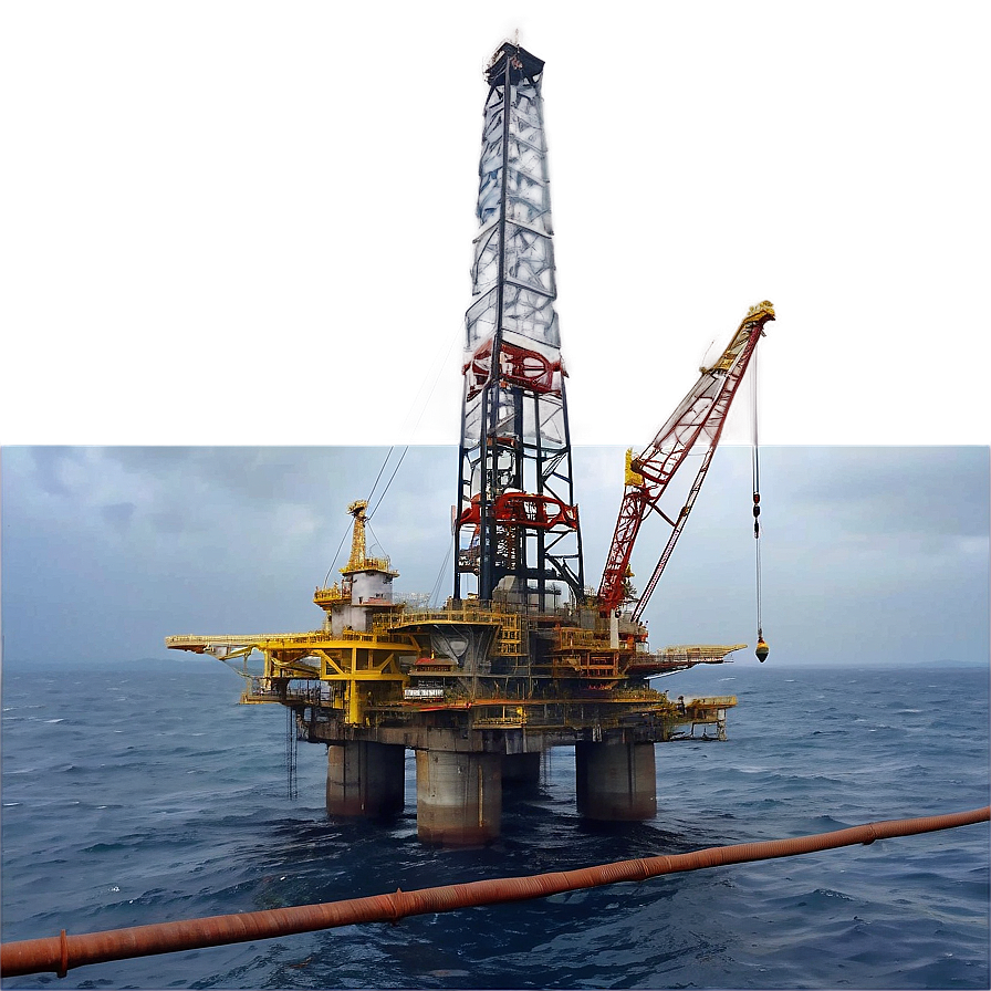 Oil Rig In Ocean Storm Png 06122024