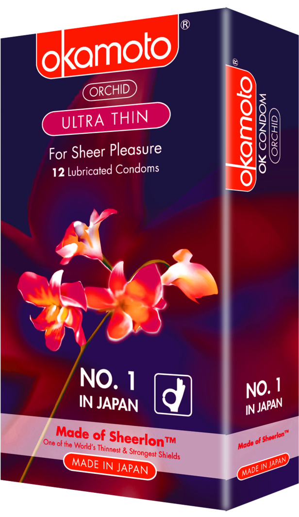 Okamoto Ultra Thin Condoms Packaging