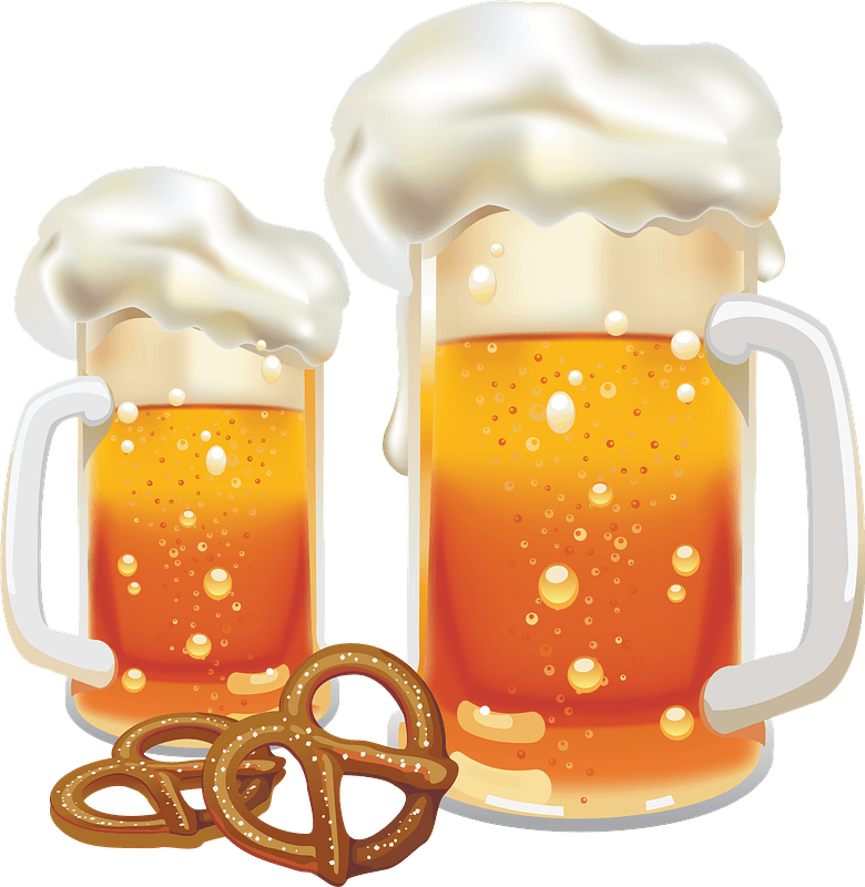 Oktoberfest Beerand Pretzels Illustration