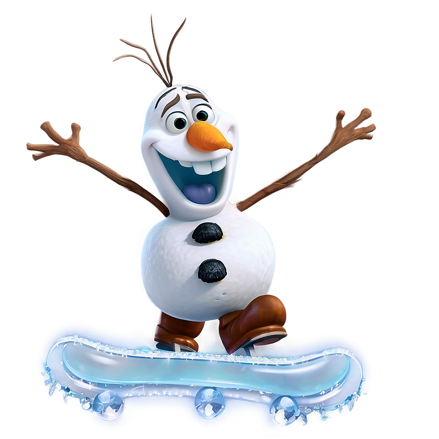 Olaf Ice Skating Png 05232024