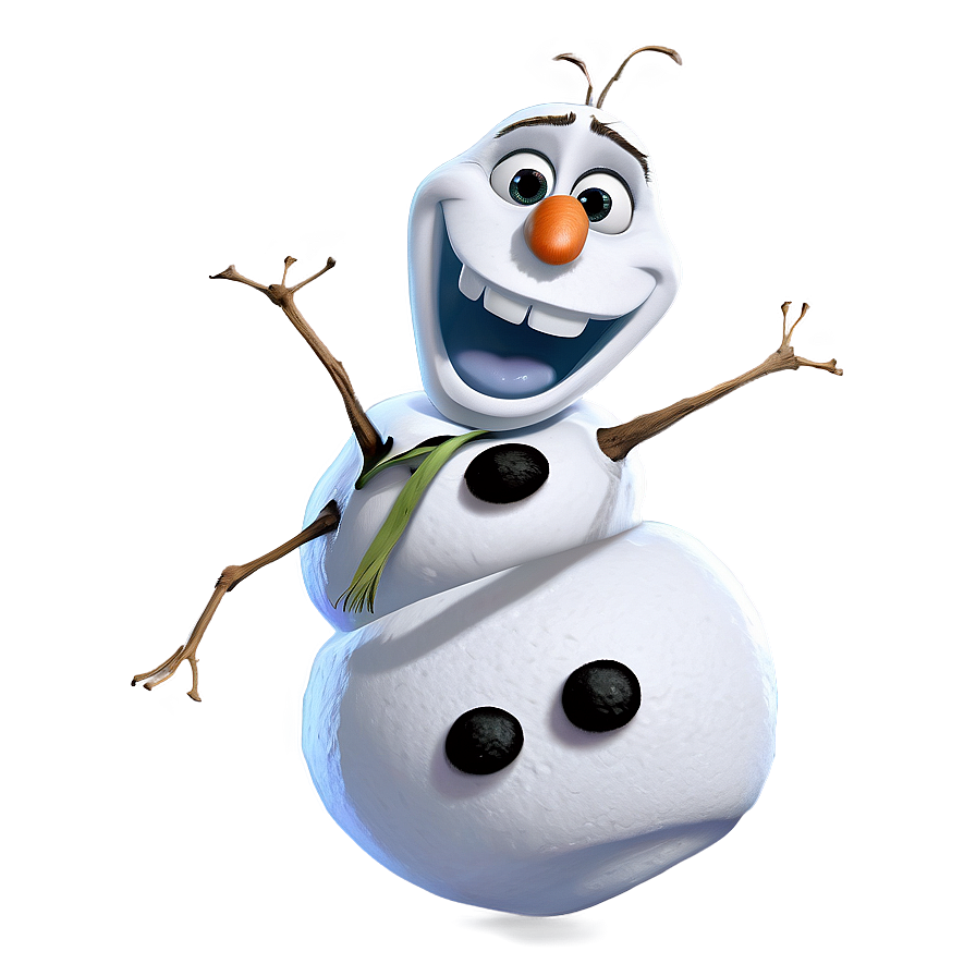 Olaf Joyful Expression Png 7