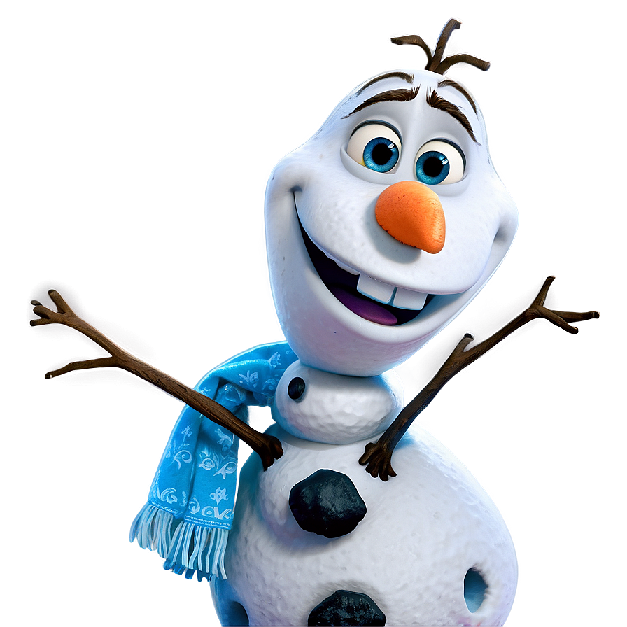 Olaf Joyful Expression Png Drc67