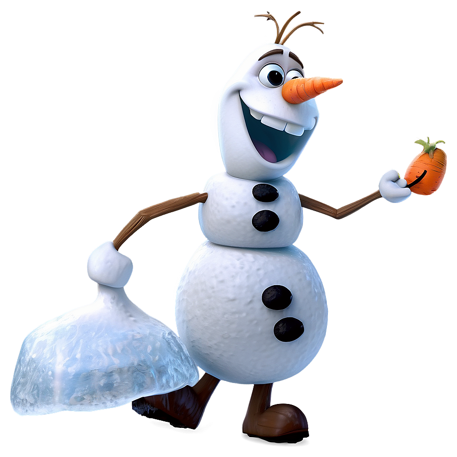 Olaf With Carrot Nose Png 11