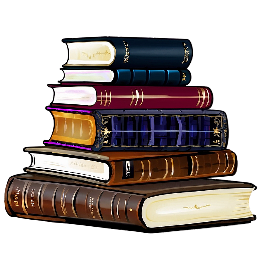 Old Books Pile Png 06212024