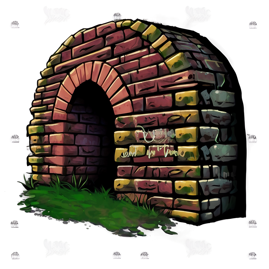 Old Brick Tunnel Png Cos