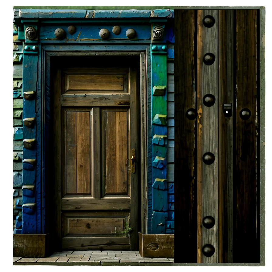 Old Closed Door Texture Png 5