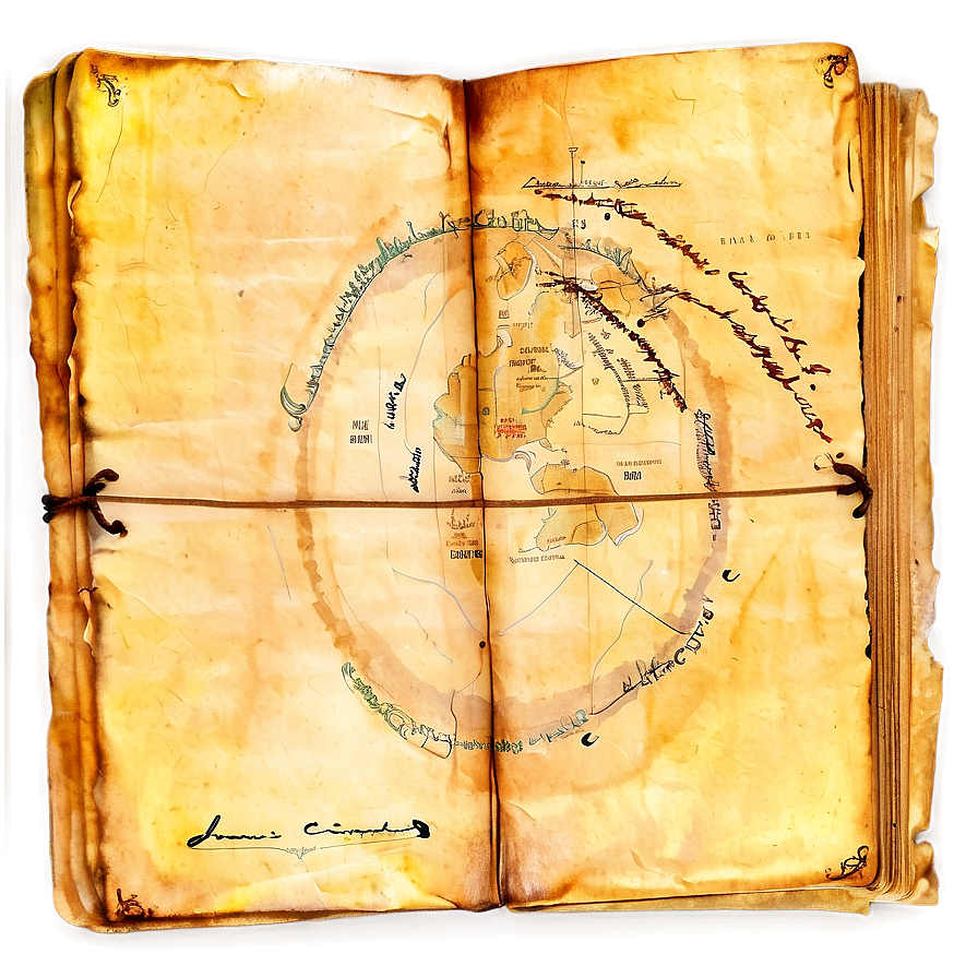 Old Exploration Journal Map Png 61