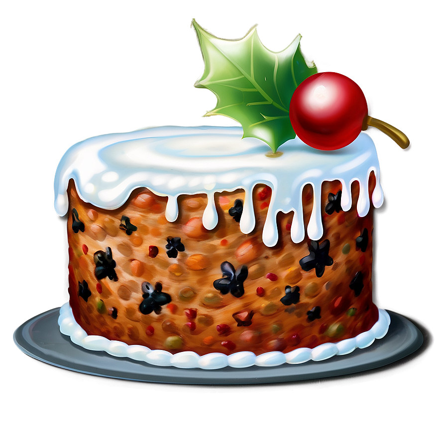 Old-fashioned Christmas Fruitcake Png Xub13