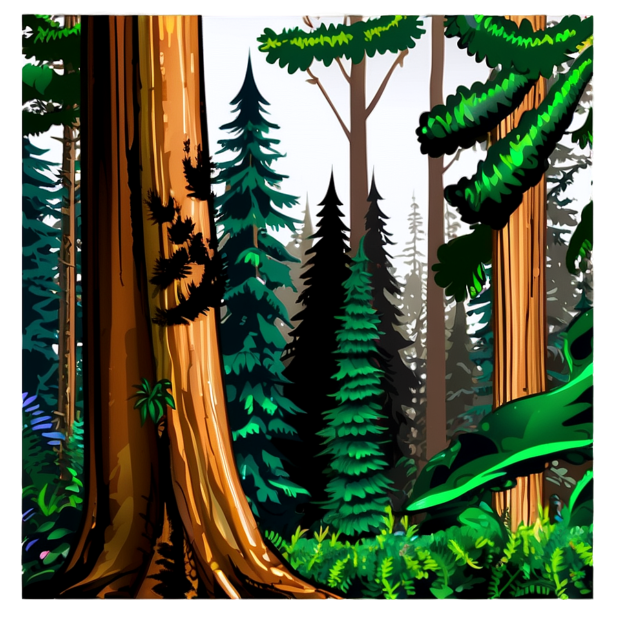 Old-growth Forest Clipart Png 06262024