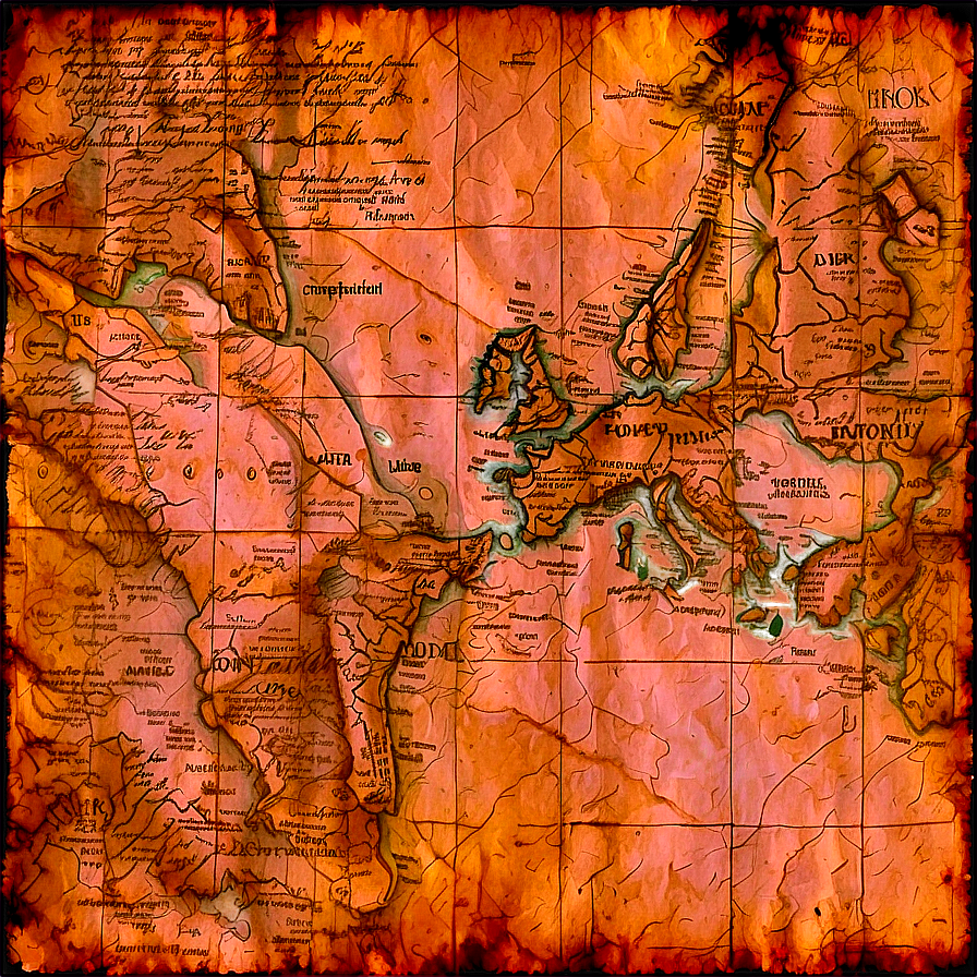 Old Grunge Map Texture Png 05062024