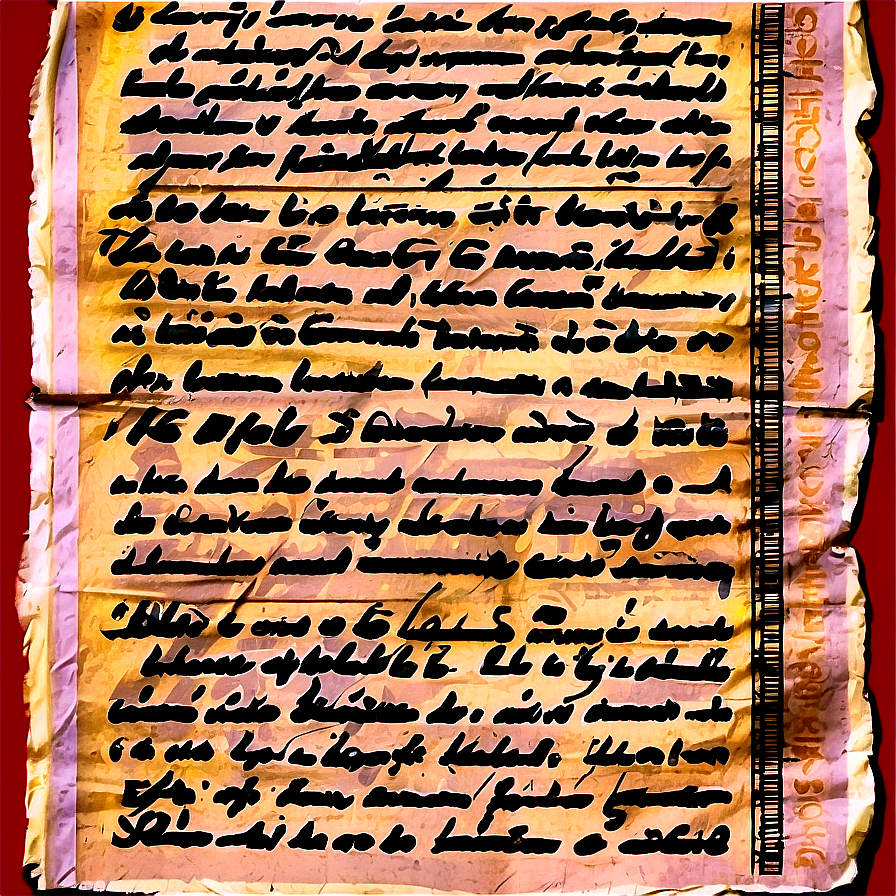 Old Paper Texture With Writing Png 06252024