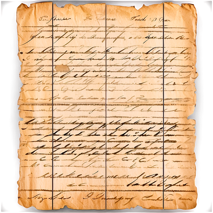 Old Paper With Cursive Writing Png Idn