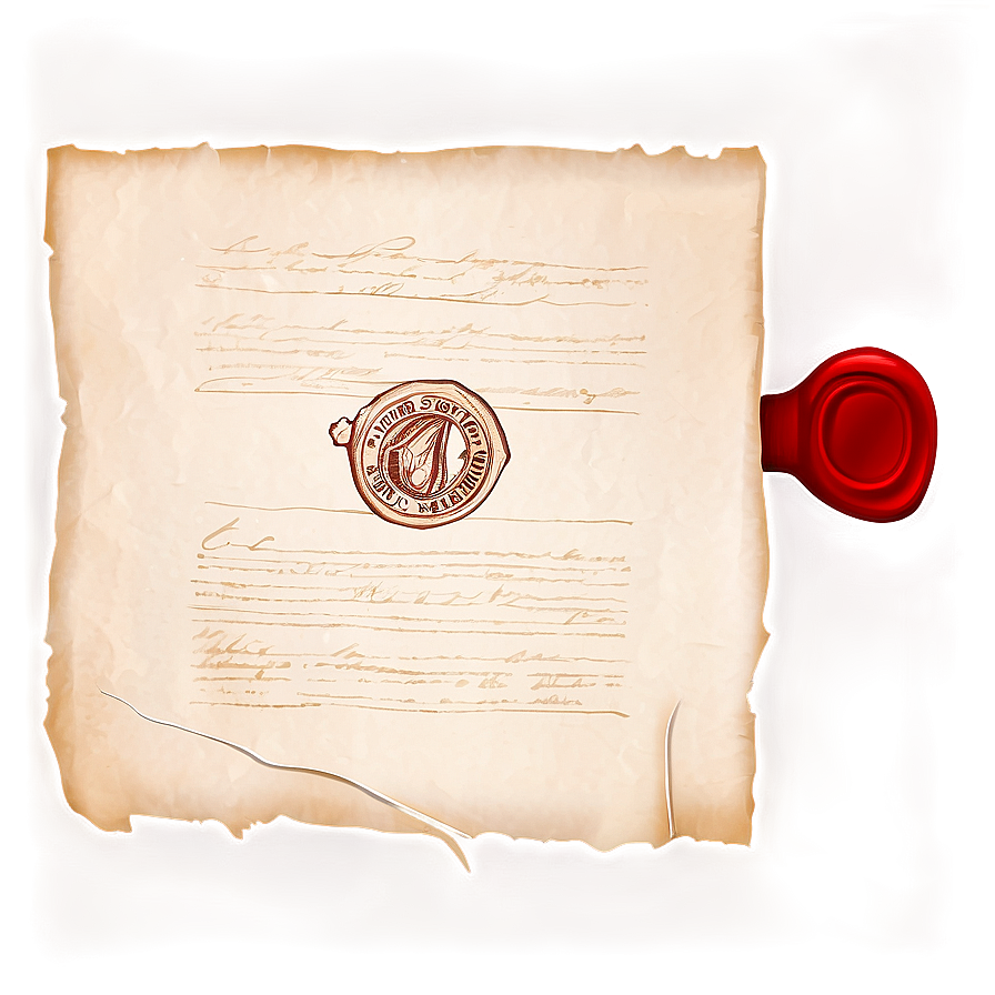 Old Paper With Wax Seal Png Ilm58