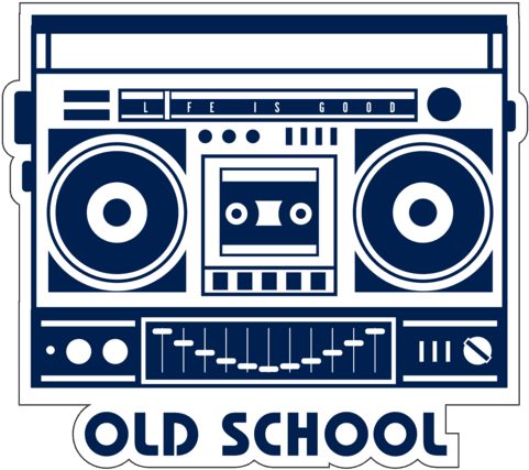 Old School Boombox Graphic