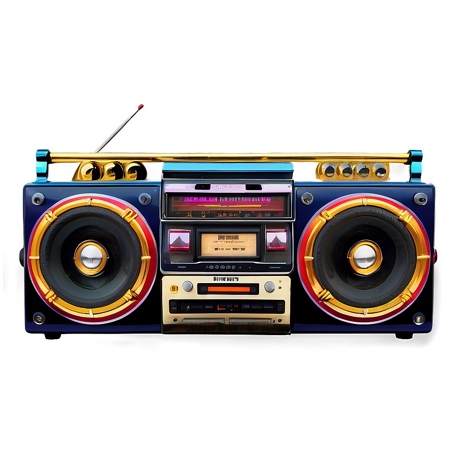 Old School Boombox Music Player Png Rtm