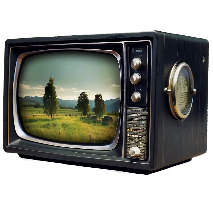 Old-style Television Display Png 05252024