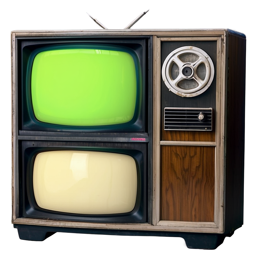 Old Tv Set With Color Bars Png 05252024