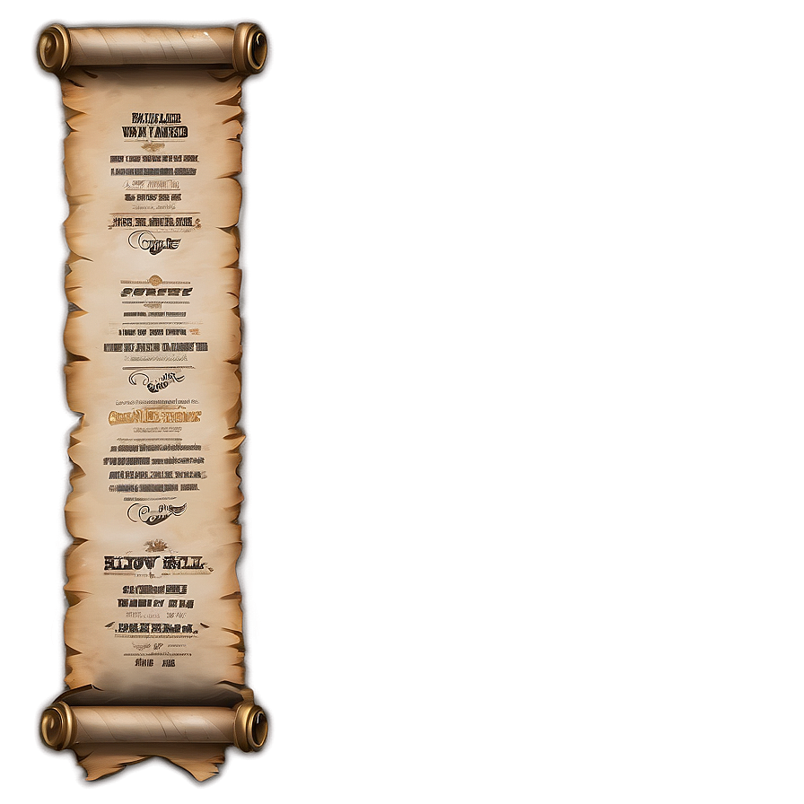 Old Western Wanted Scroll Png Xnk28