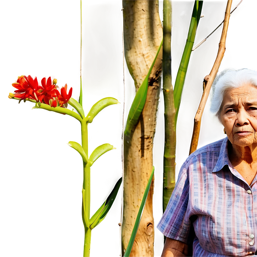 Old Woman In Nature Png Bxh