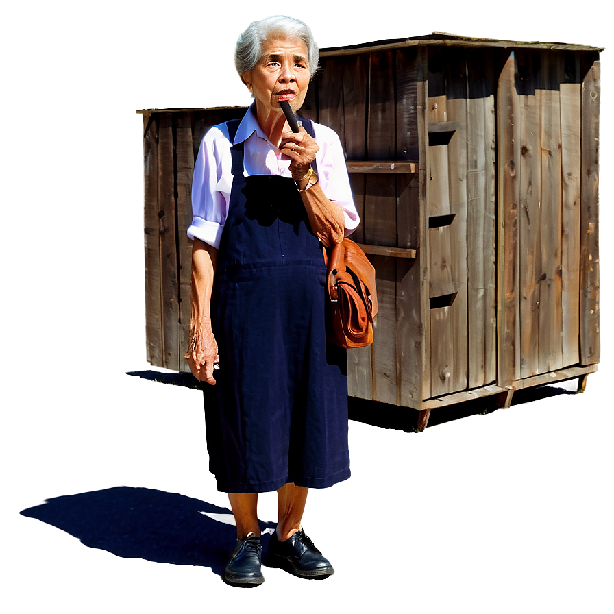 Old Woman With Pipe Png 29