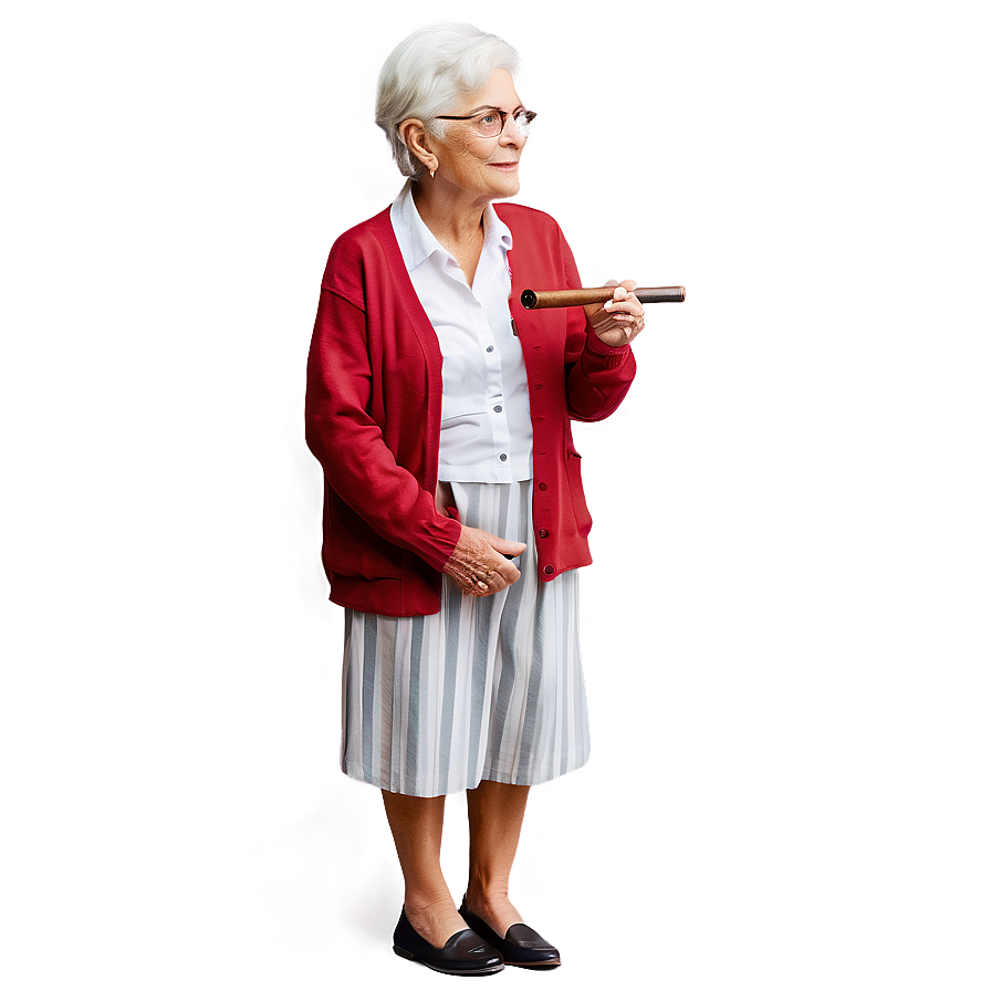 Old Woman With Pipe Png Egj78