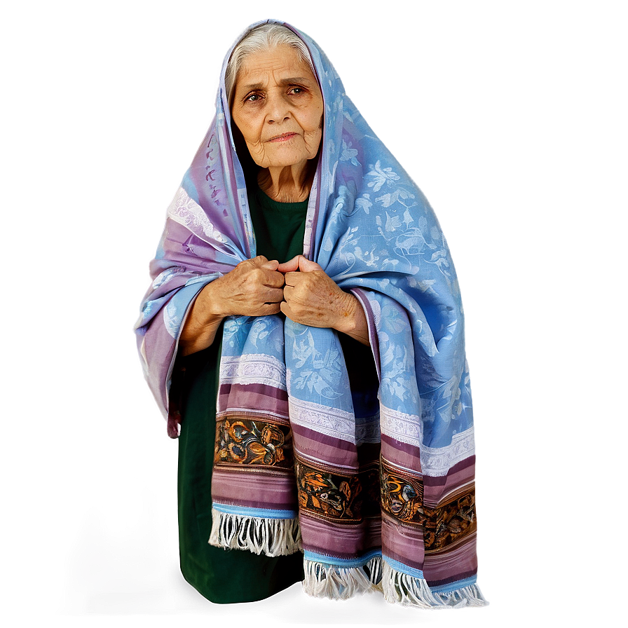 Old Woman With Shawl Png Gmq