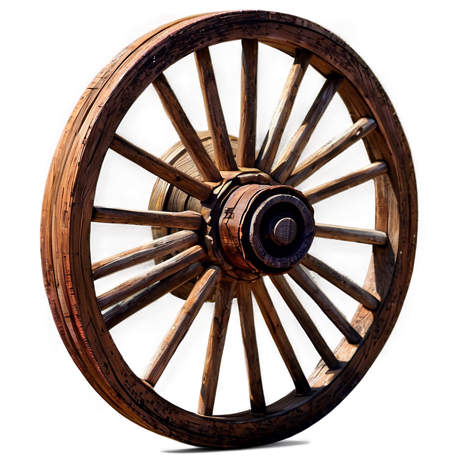 Old Wooden Wagon Wheel Png 8