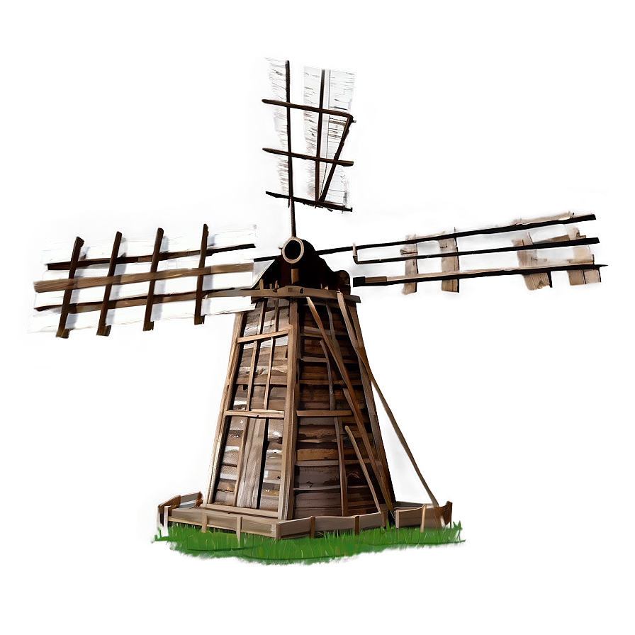 Old Wooden Windmill Png 42