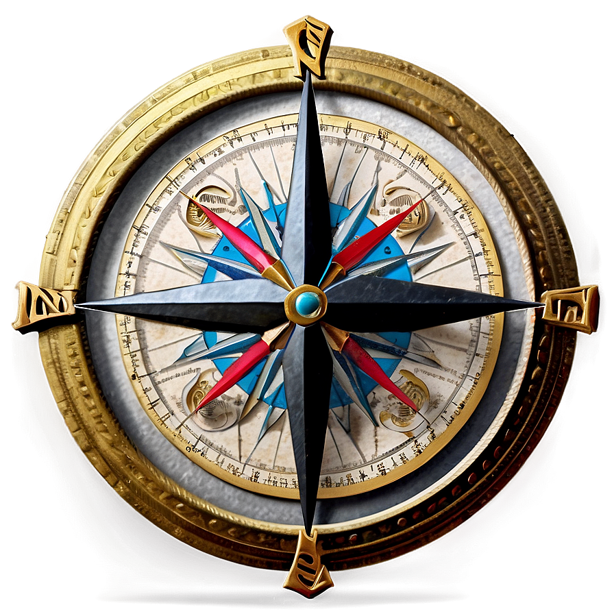 Old World Compass Rose Image Png 05252024