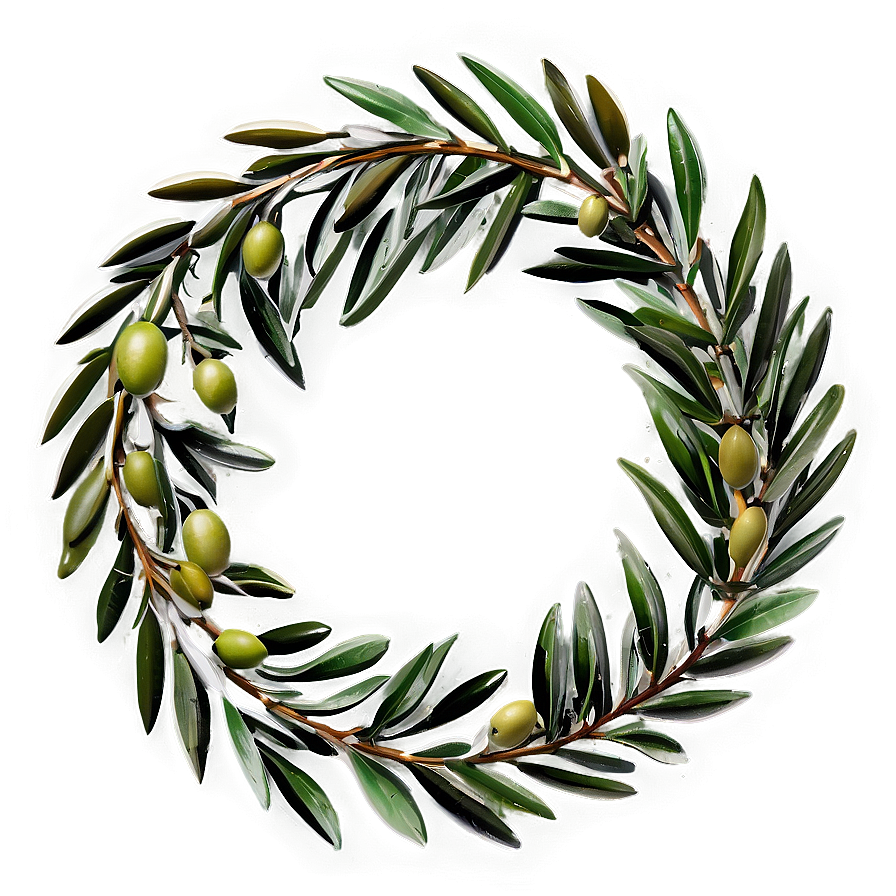 Olive Leaf Wreath Png Uel