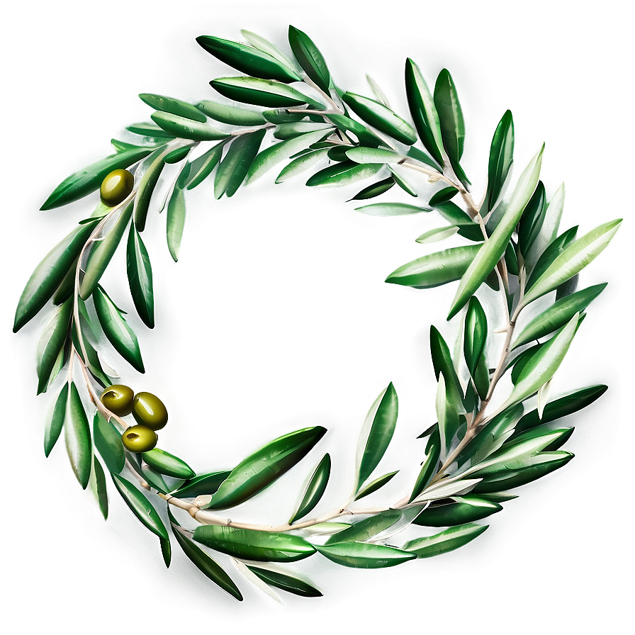 Olive Leaf Wreath Png Wrm62