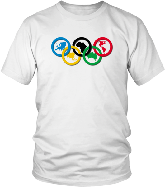 Olympic Rings Continents T Shirt Design