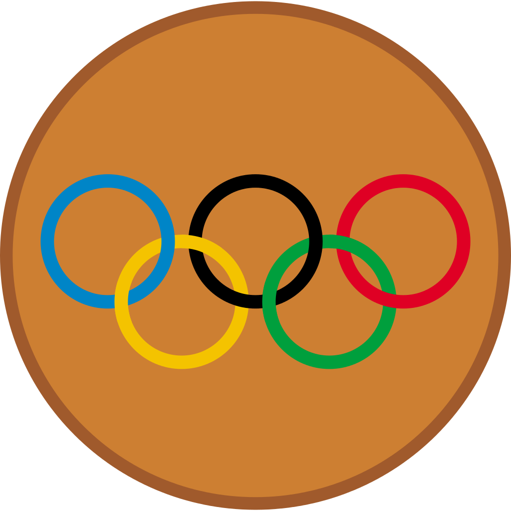 Olympic Rings Iconon Brown Background