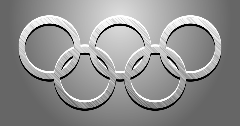 Olympic Rings Silver Graphic