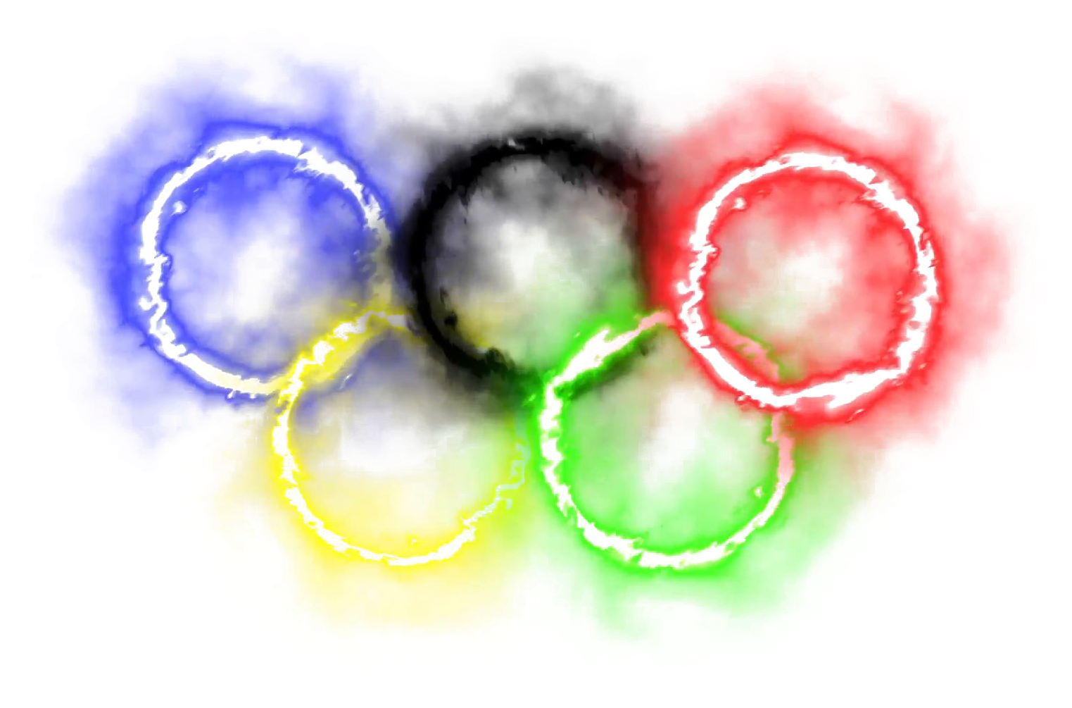 Olympic Rings Watercolor Effect