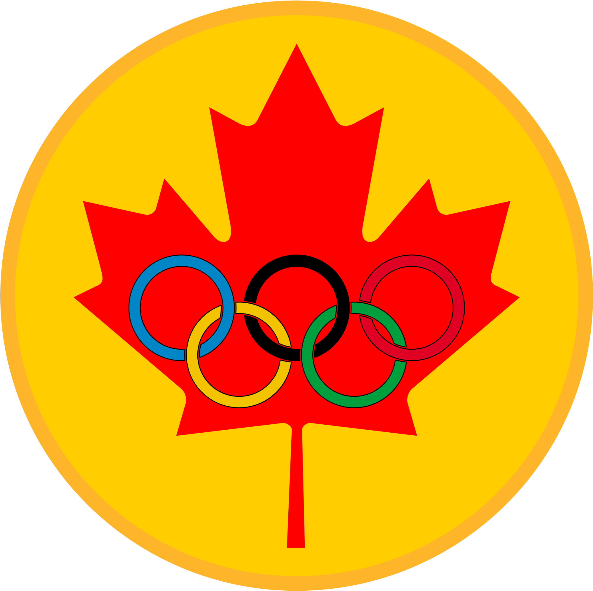 Olympic Ringson Maple Leaf