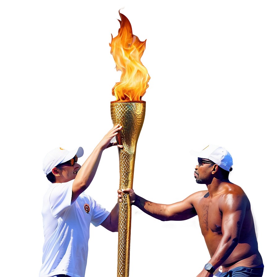 Olympic Torch And Crowd Png Eti60