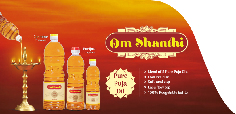 Om Shanthi Pure Puja Oil Advertisement