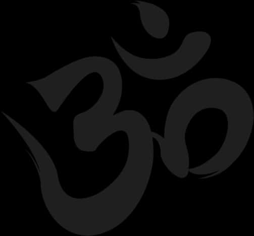 Om Symbol Black Background