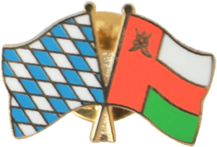 Oman Bavaria Crossed Flags Pin